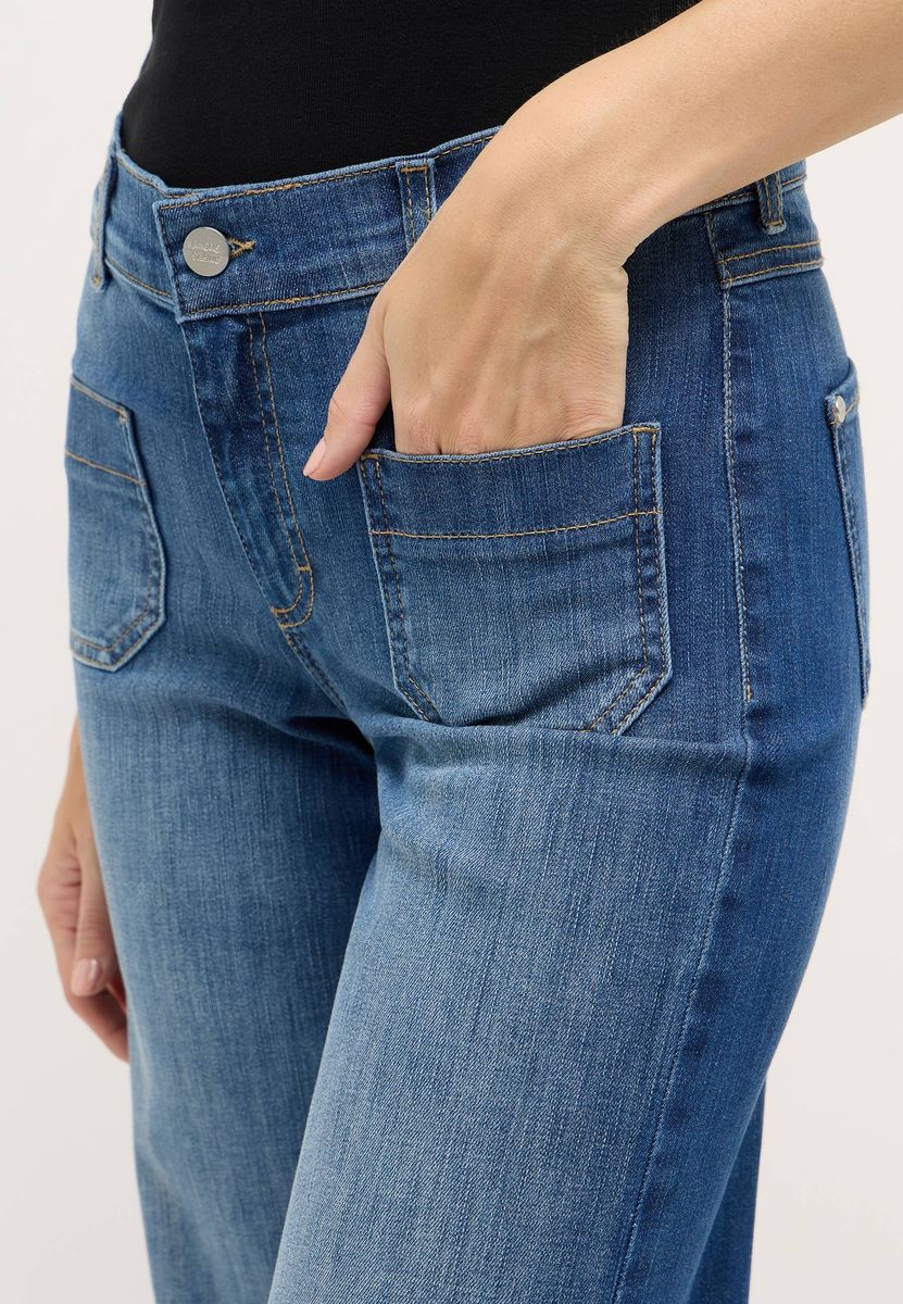 Damen Wide Leg Jeanshose Denim