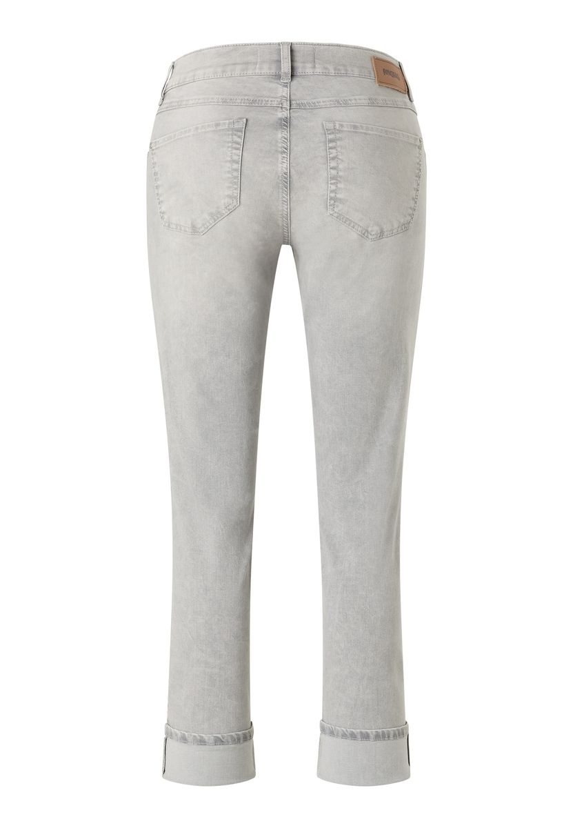 Bestickte Cropped Denim Hosen