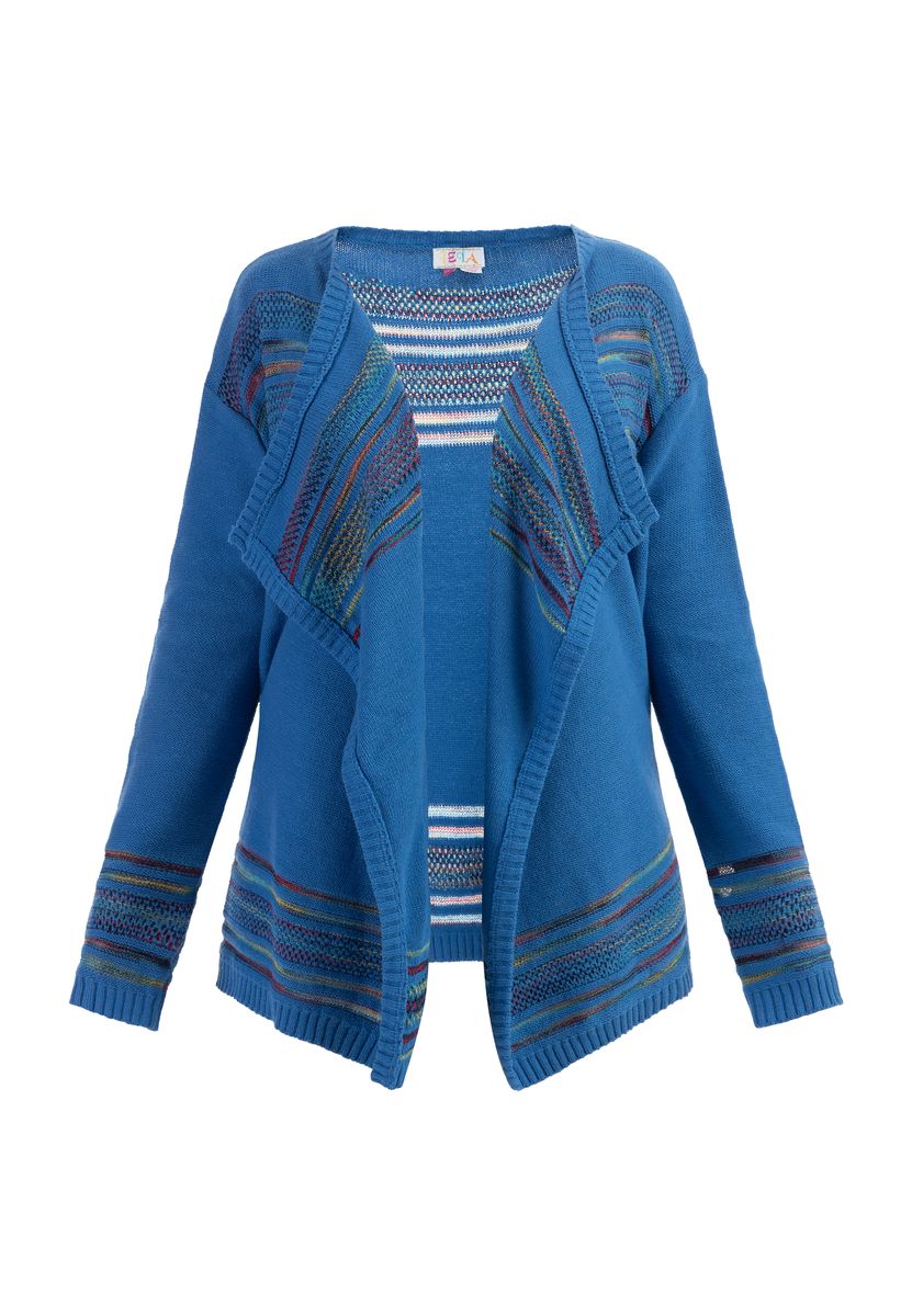 Offener Cardigan mit Strickmustern