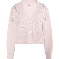 Strukturierter V-Ausschnitt Pointelle-Cardigan