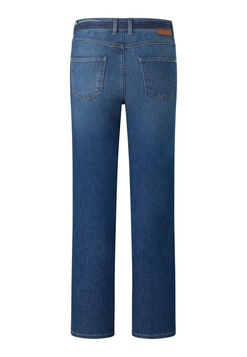 Jeanshose aus Denim mit geradem Bein und Gürtel