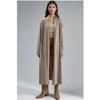 Fließender Long-Cardigan mit Schalkragen