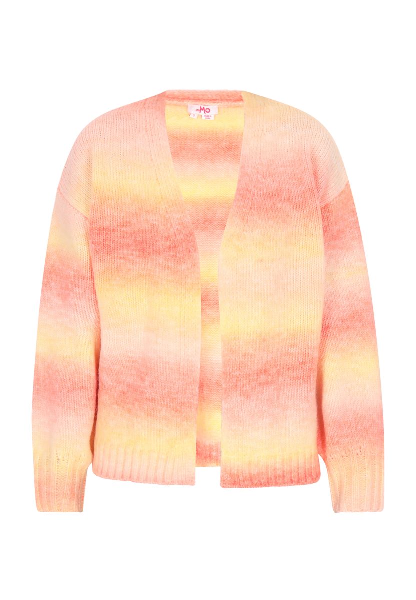 Offene Strickjacke mit Ombré-Streifen