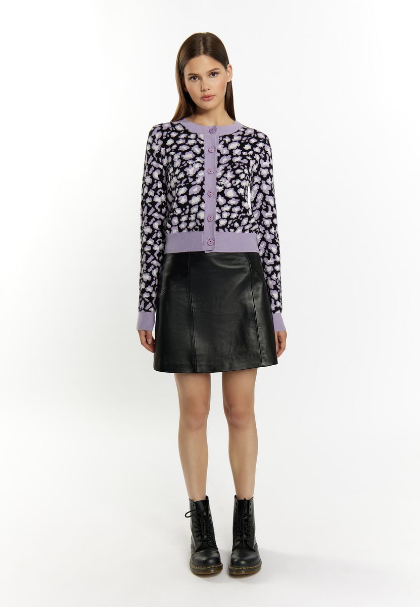 Strickjacke mit Leopardenmuster