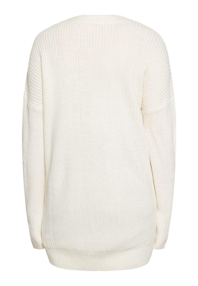 Strukturierter Oversize-Cardigan mit Knopfleiste