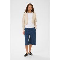 Kurzer Cardigan mit Wellensaum