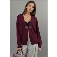 Lockerer Cardigan mit Schleifendetail