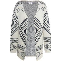 Strickjacke mit Ethno-Muster im Relaxed-Fit