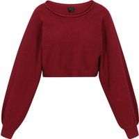 Kurzer Strickpullover mit Bischofsärmeln