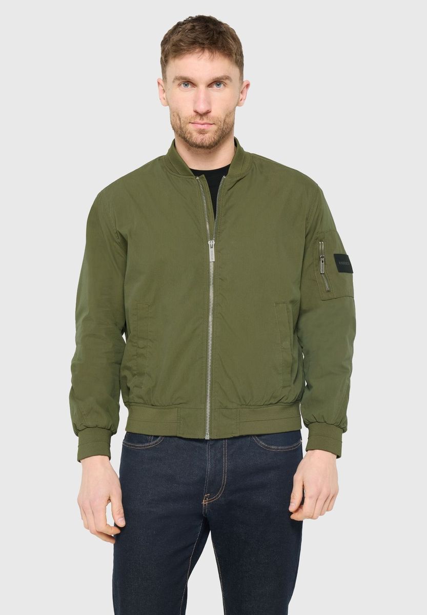 Klassische Herren Bomberjacke in Olivgrün