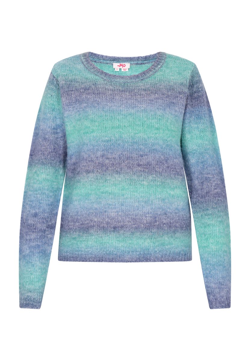 Rundhalspullover mit Ombré-Strickmuster