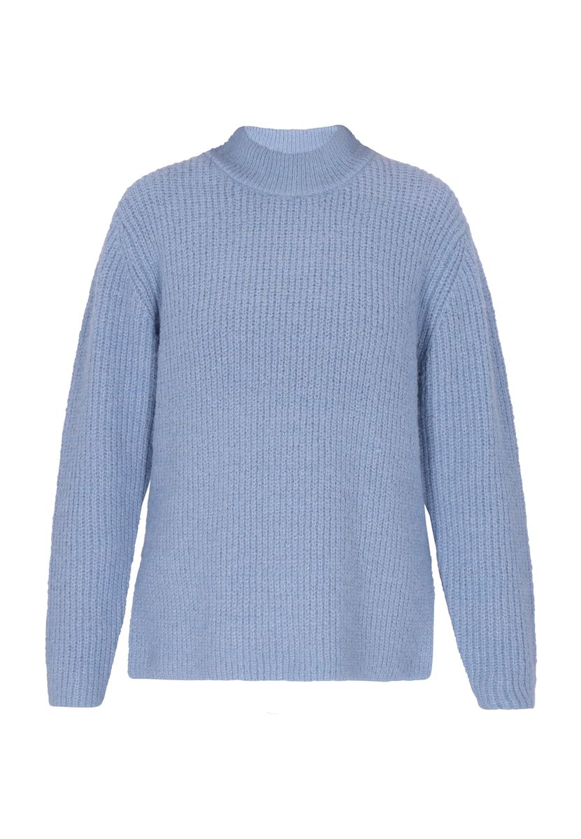 Grobstrick-Pullover mit Rundhalsausschnitt