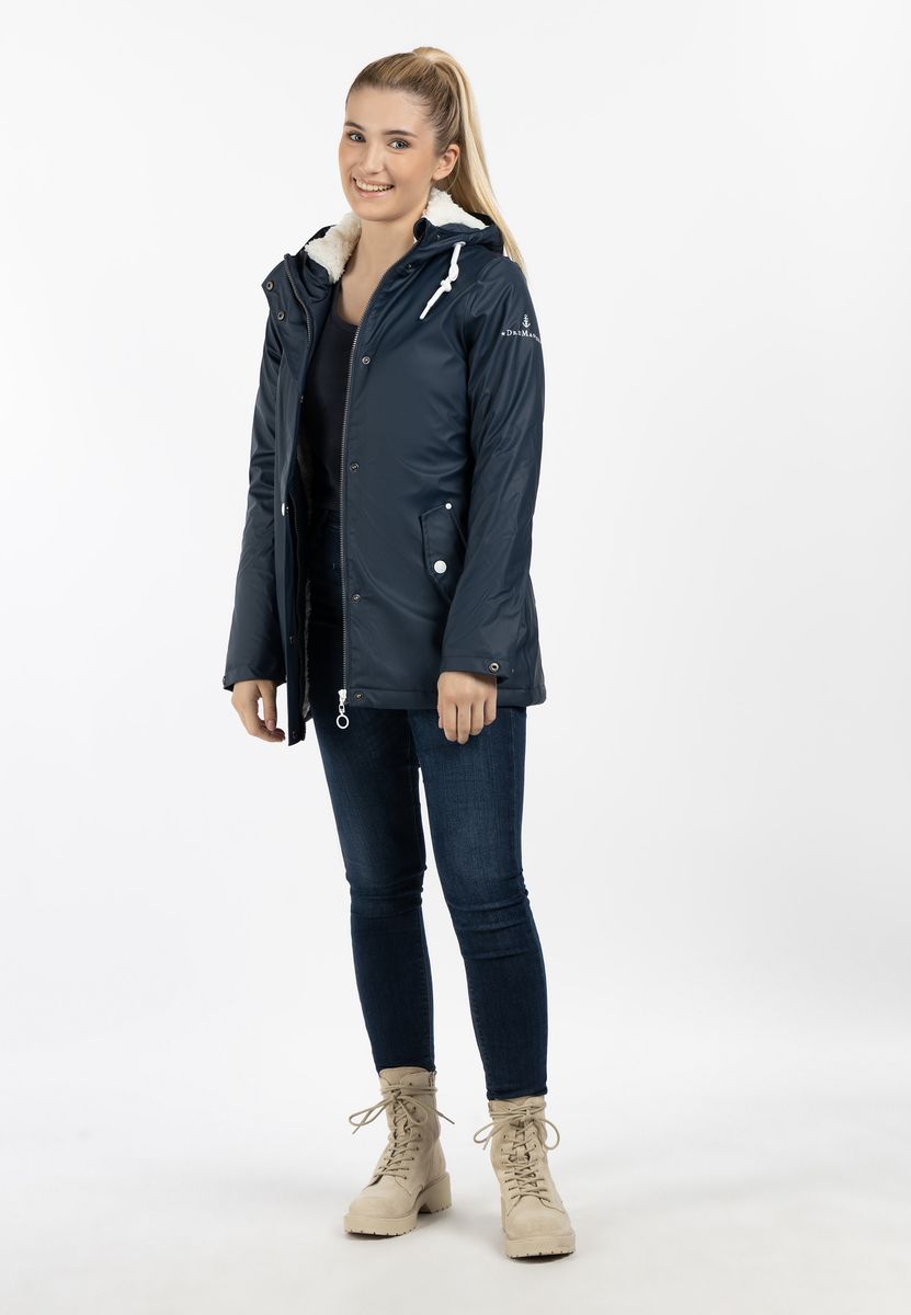 Wasserdichte Regenjacke mit Teddyfutter