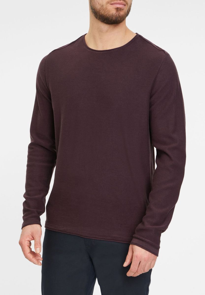 Klassischer Herren Baumwollpullover mit Rundhalsausschnitt