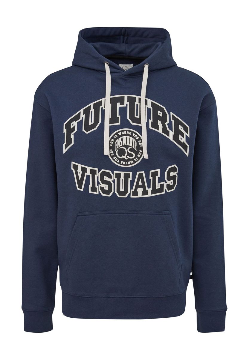 Kapuzenpullover mit Grafikprint und Kängurutasche