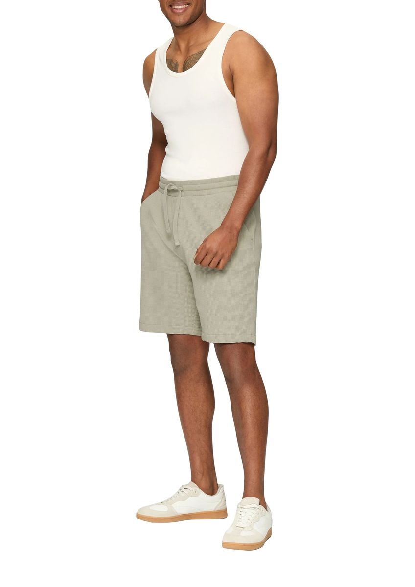 Lässige Waffelstrickshorts mit Gummibund