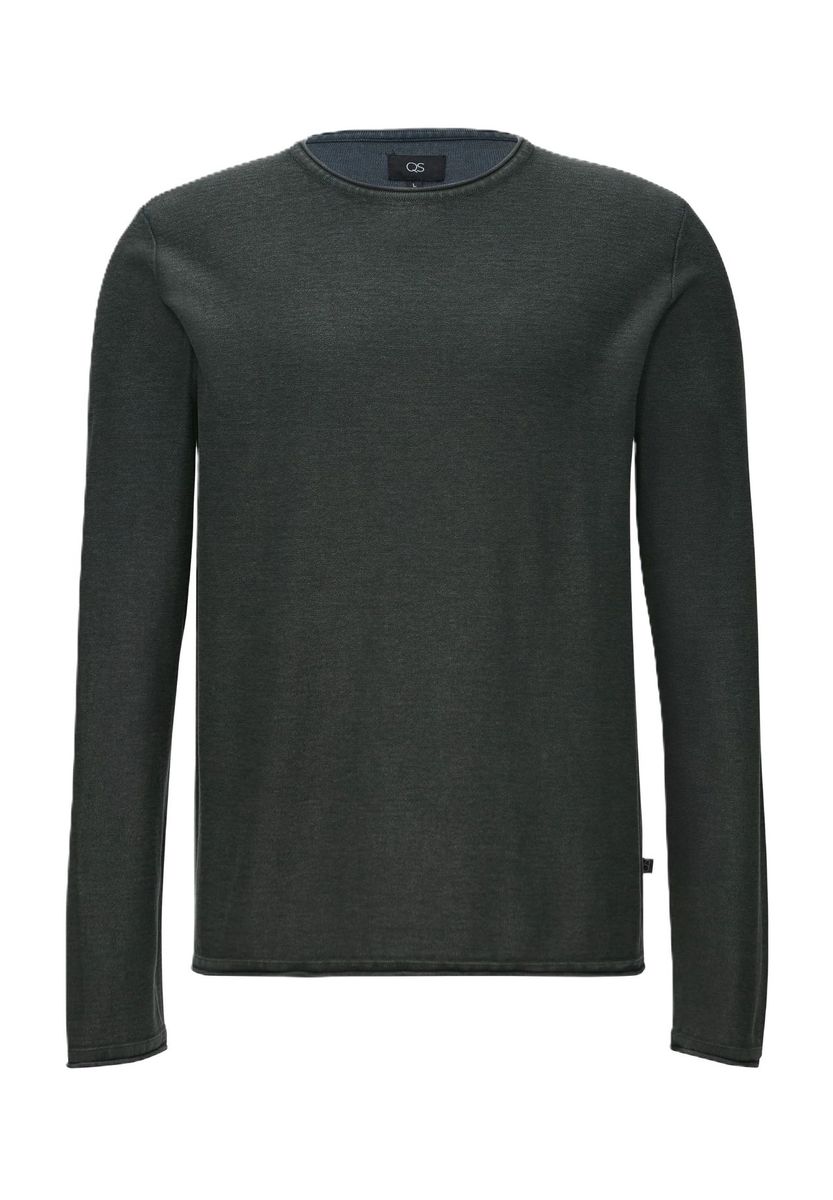 Klassischer Baumwollpullover mit Rundhalsausschnitt