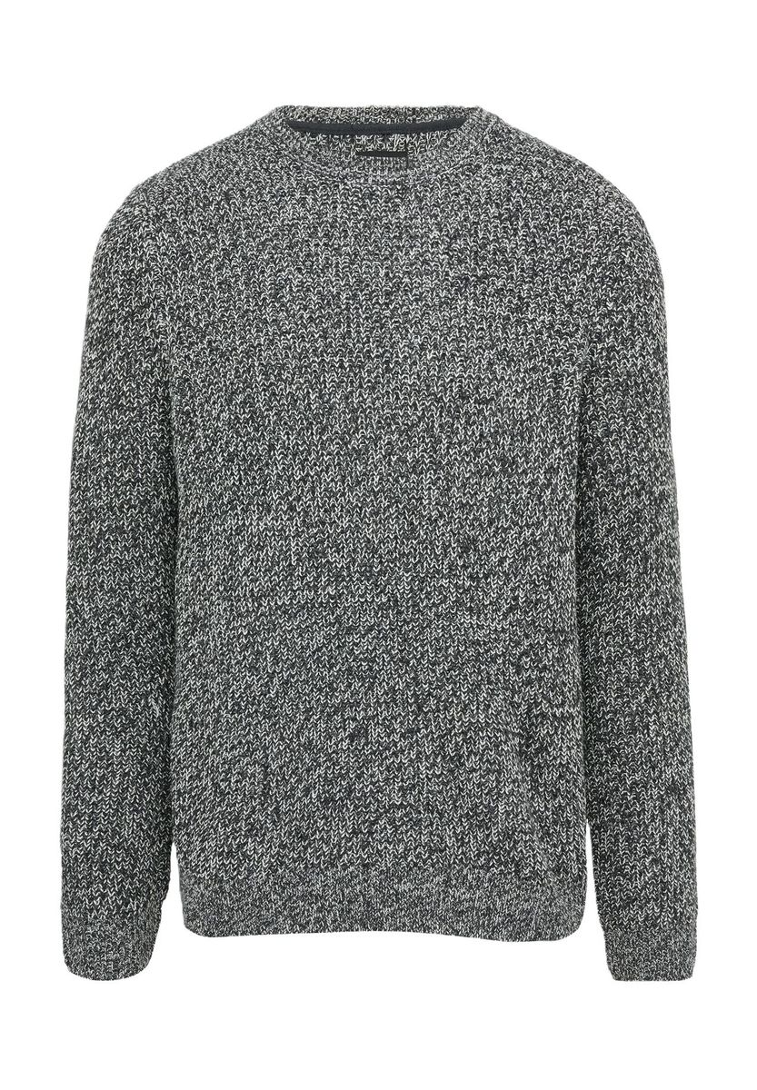 Strukturierter Strickpullover mit Rundhalsausschnitt