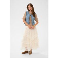 Jeansweste mit Flecht-Details