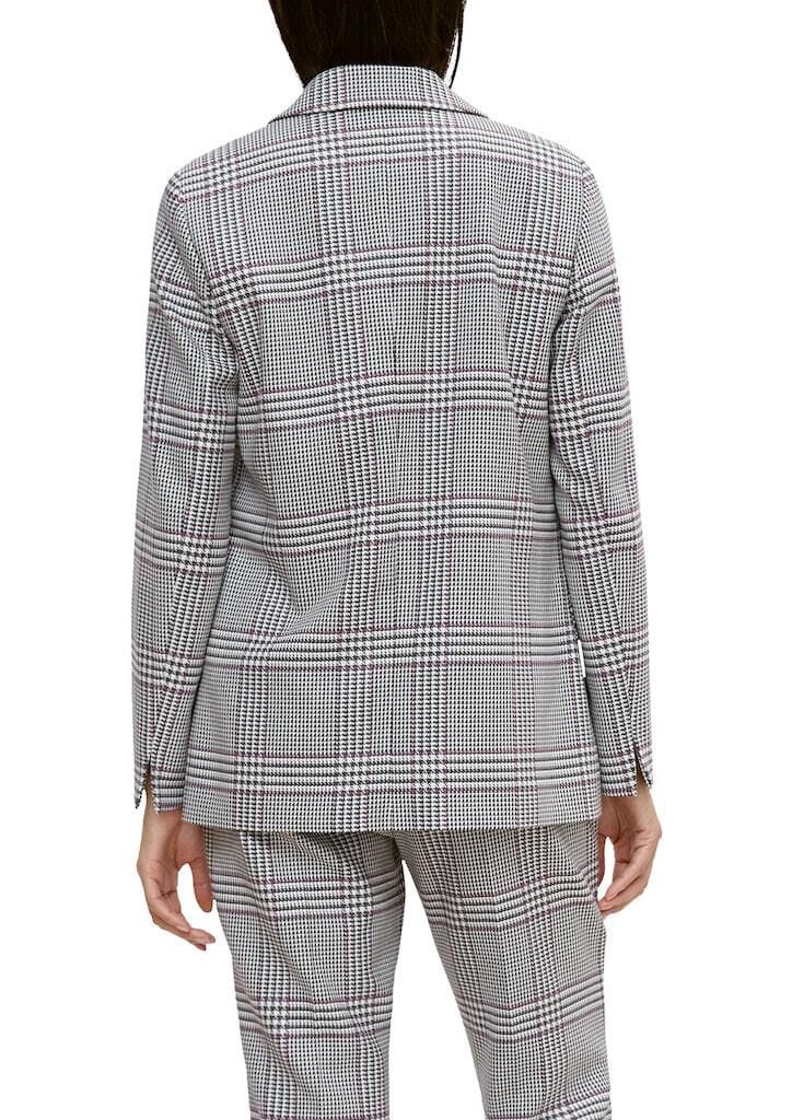 Doppelreihiger Plaid-Blazer mit Taschen