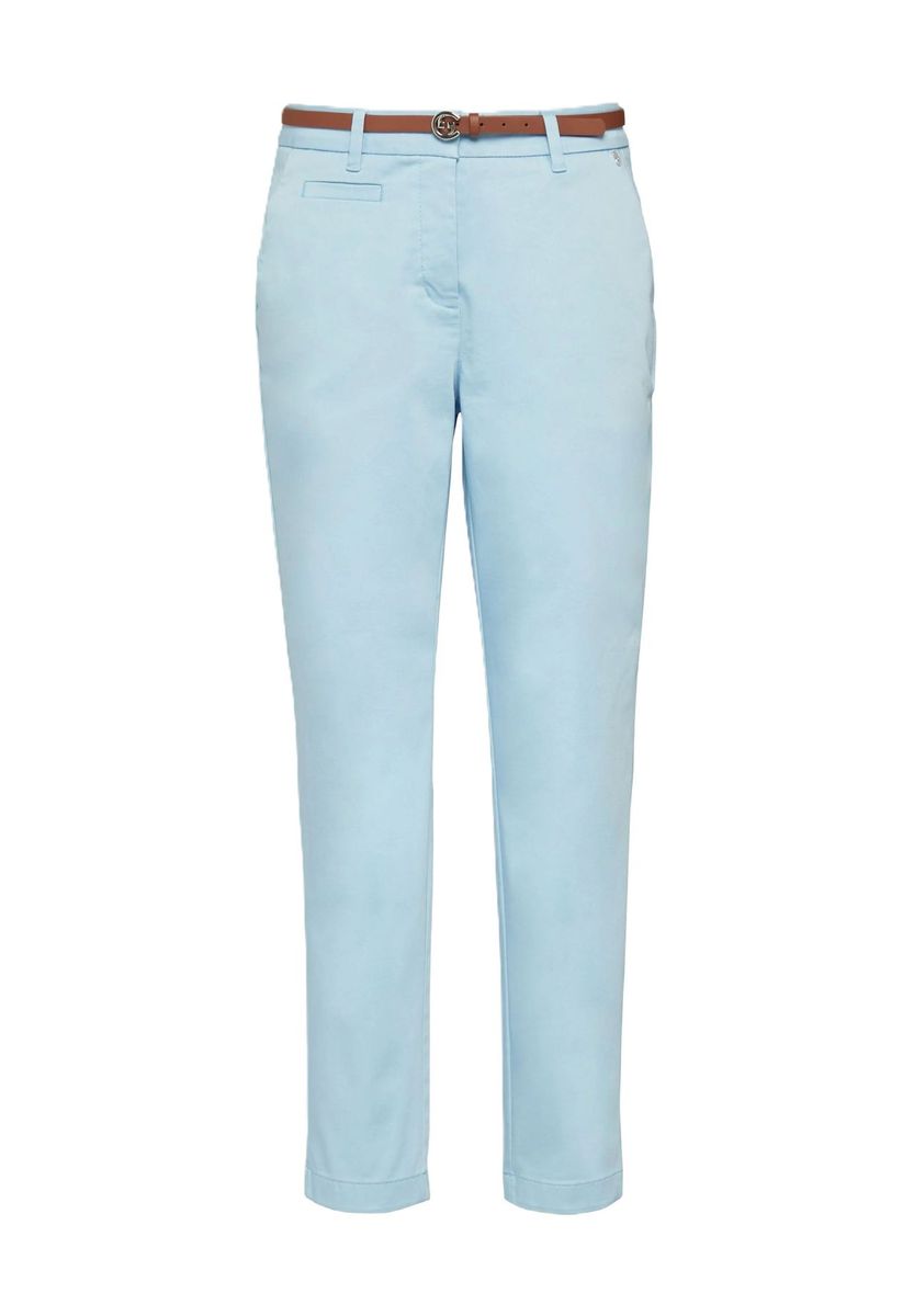 Schmal geschnittene, verkürzte Chino-Hose