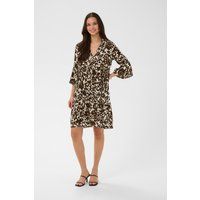 Gestuftes A-Linien-Kleid mit Muster