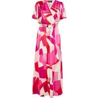 Satin-Maxikleid mit geometrischem Print