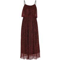 Metallisches Plissee-Stufen-Midikleid