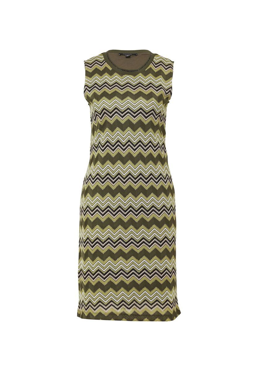Ärmelloses Strickkleid mit Zickzackmuster