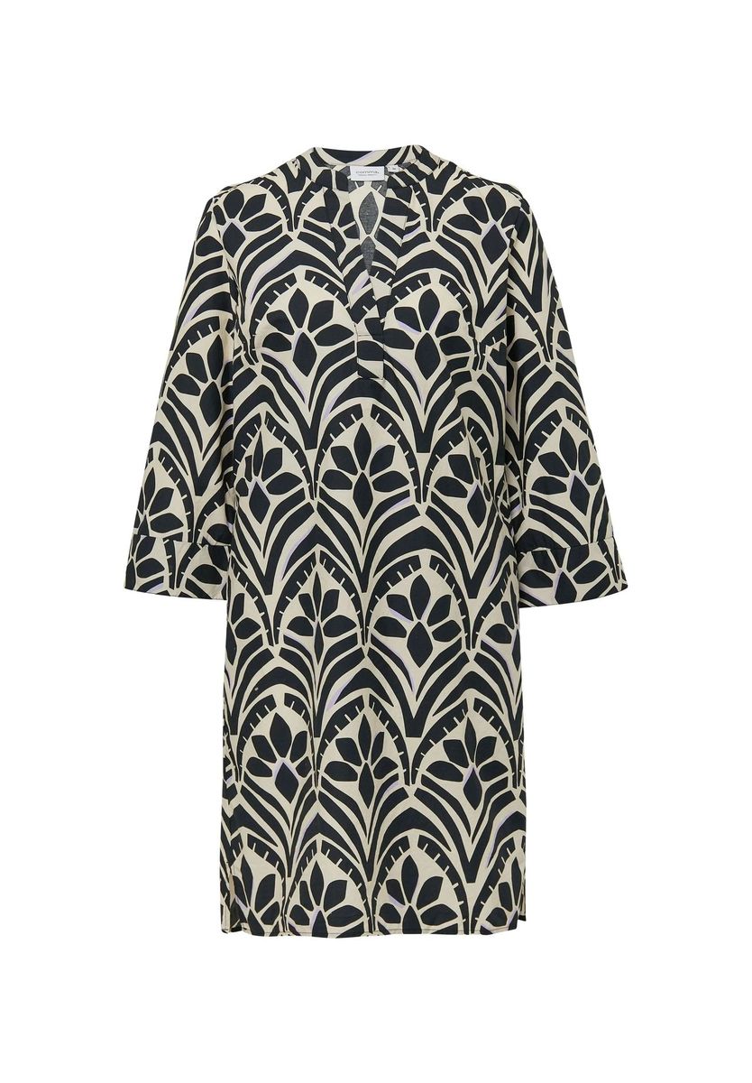 Baumwoll-Tunika-Kleid mit Print
