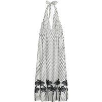 Maxi-Halterkleid mit Palmen-Bordüre