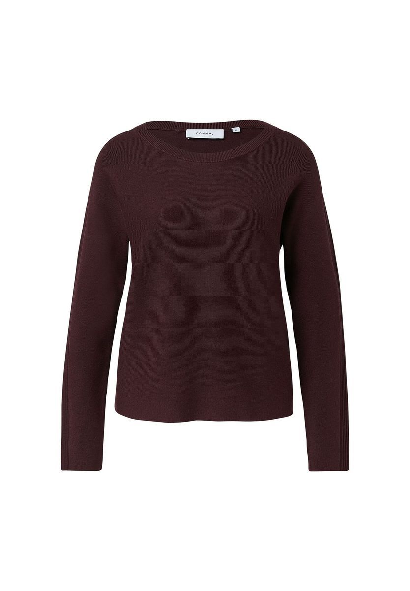 Eleganter Feinstrickpullover mit Fledermausärmeln