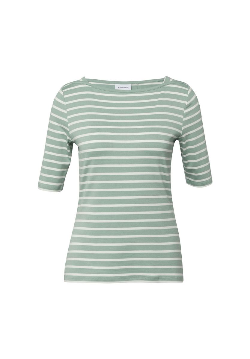 Gestreiftes Dreiviertelarm T-Shirt