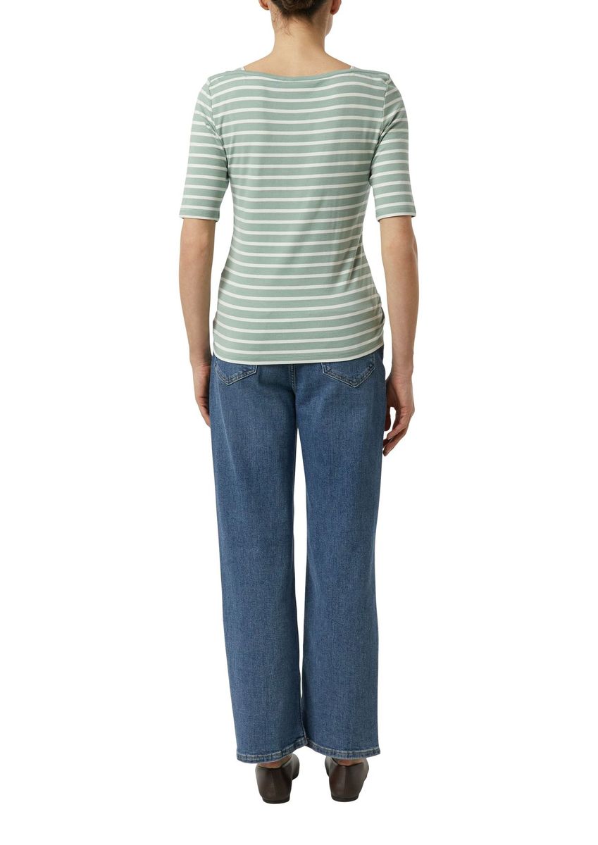 Gestreiftes Dreiviertelarm T-Shirt