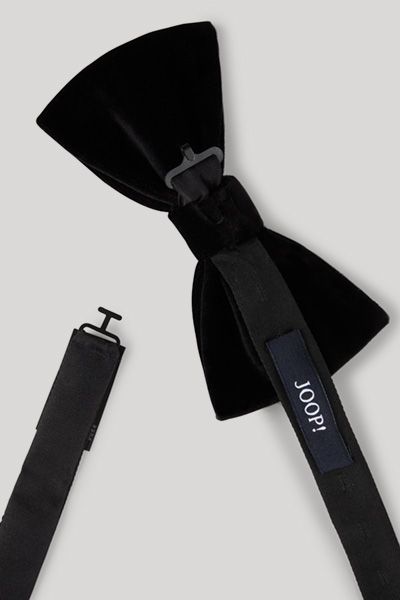 JOOP! Schwarze Samt Fliege mit verstellbarem Hakenverschluss