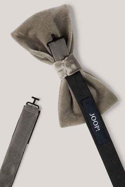 JOOP! Samt Fliege Vor-gebunden in Silbergrau