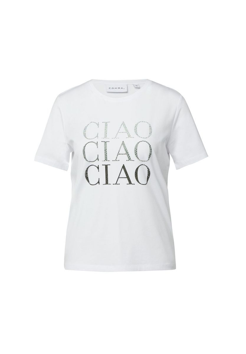 Lässiges Baumwoll-T-Shirt mit Grafikdruck