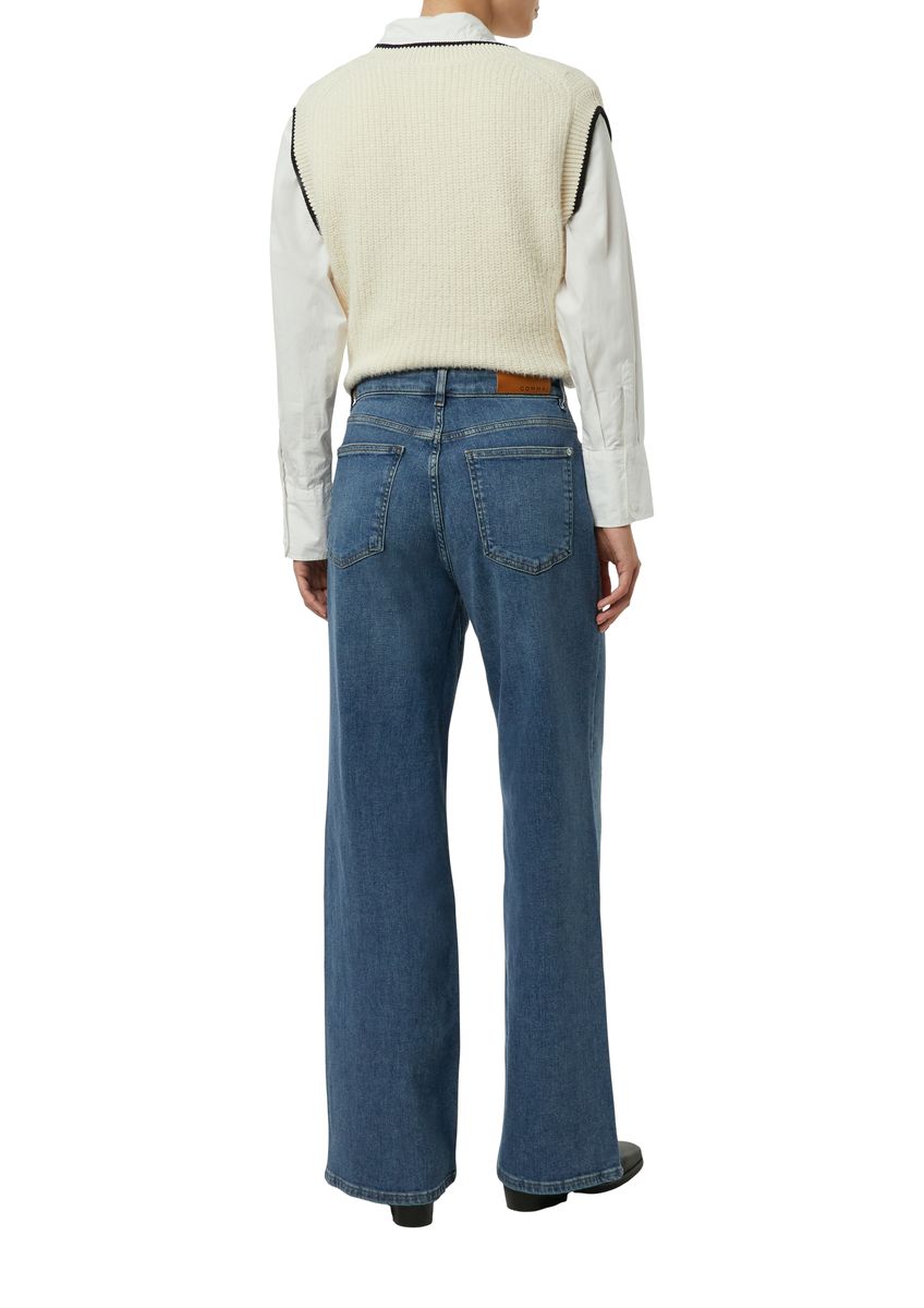 Wide Leg Jeanshose aus Denim