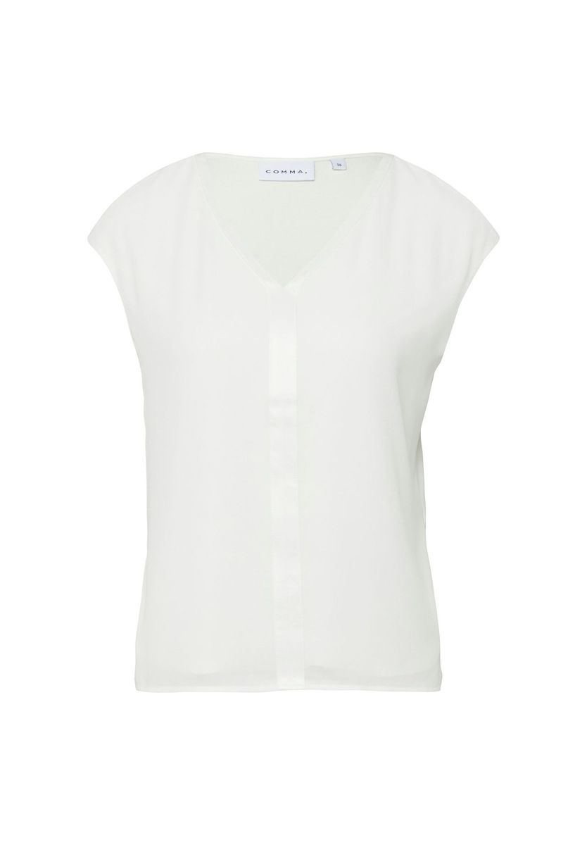 Elegante Kurzarm Bluse mit V-Ausschnitt