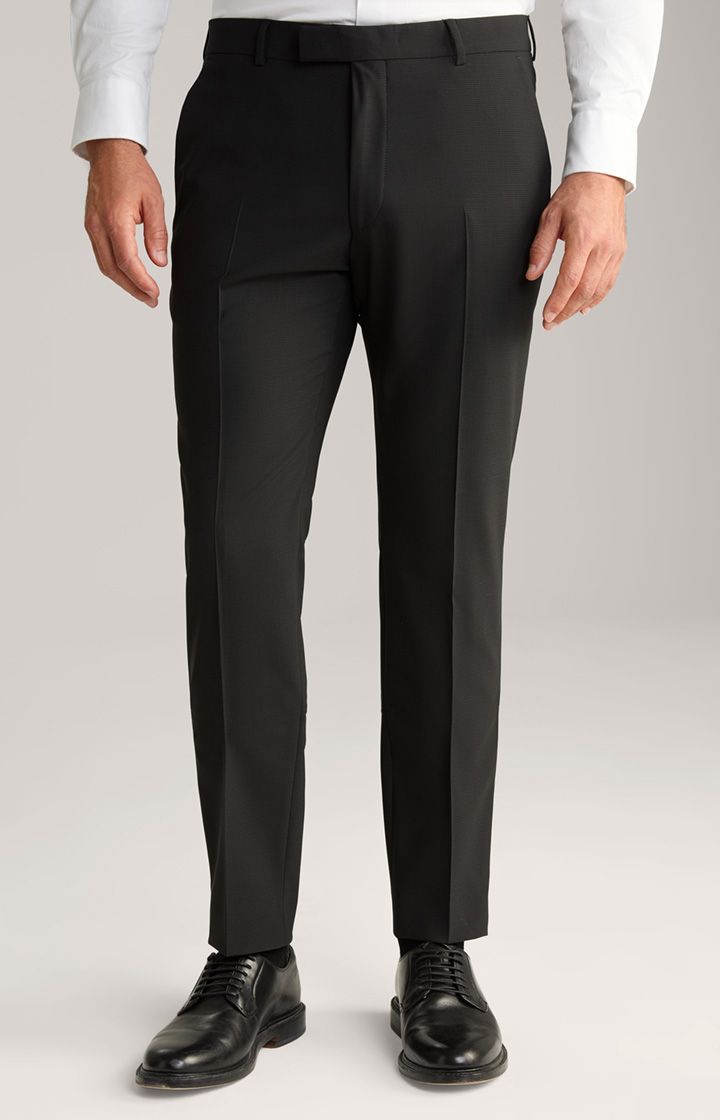 Joop! Gun Schwarze gemusterte Anzughose Extra Slim Fit