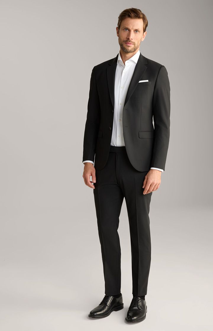 Joop! Gun Schwarze gemusterte Anzughose Extra Slim Fit