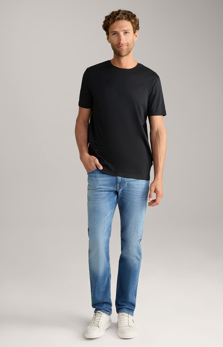 Joop! Cosmo Schwarzes Uni-Basic-T-Shirt Rundhalsausschnitt