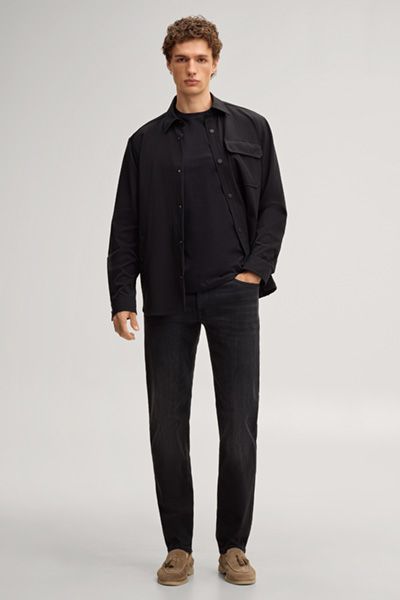 Joop! Cosmo Schwarzes Uni-Basic-T-Shirt Rundhalsausschnitt