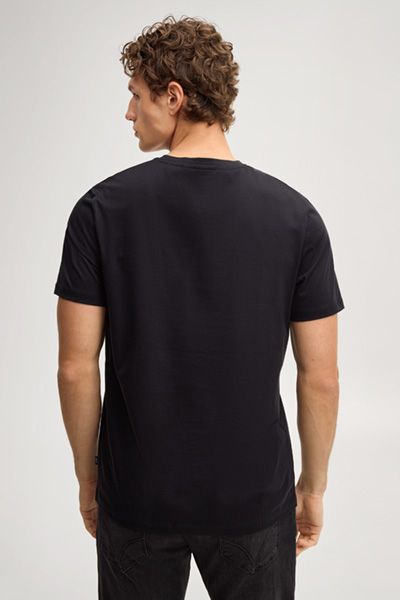 Joop! Cosmo Schwarzes Uni-Basic-T-Shirt Rundhalsausschnitt
