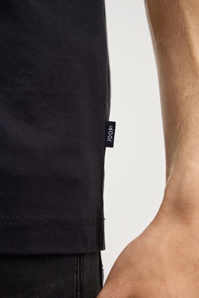 Joop! Cosmo Schwarzes Uni-Basic-T-Shirt Rundhalsausschnitt