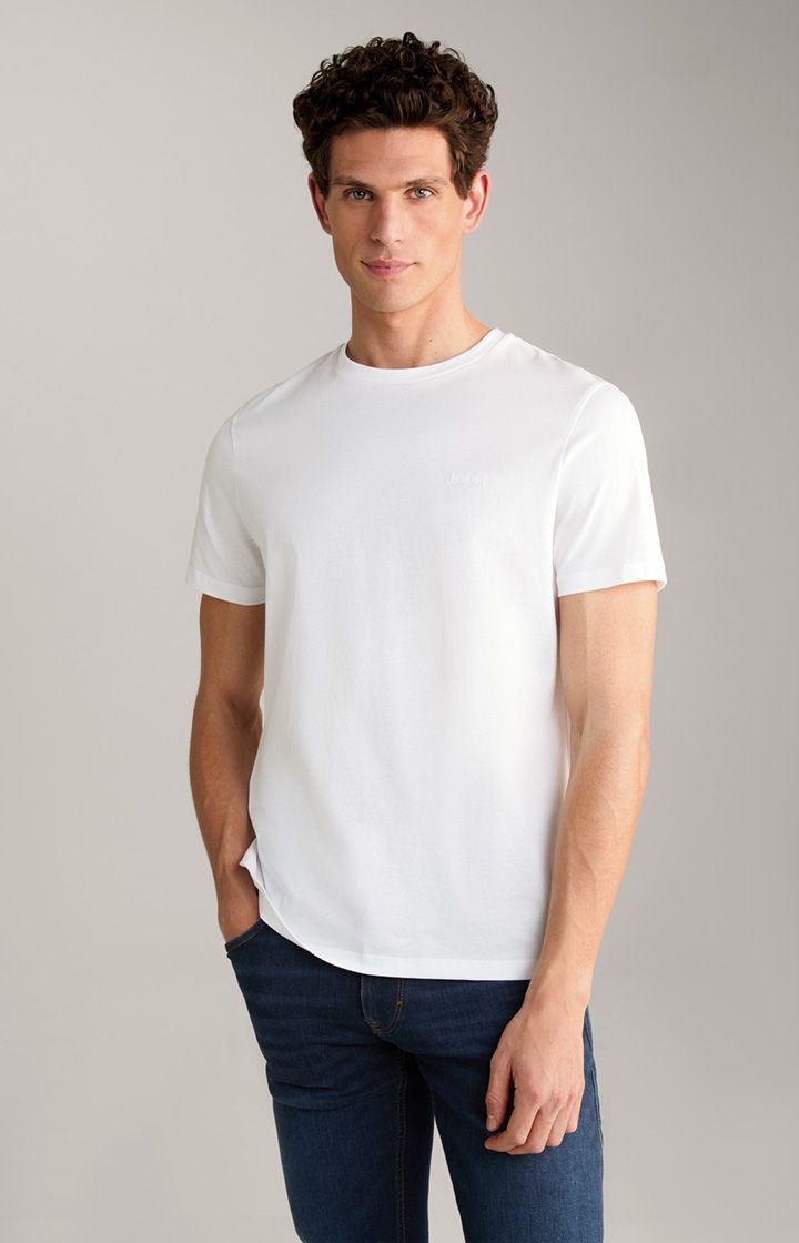 JOOP! Weißes Cosmo T-Shirt Klassische Passform Rundhalsausschnitt Baumwolle