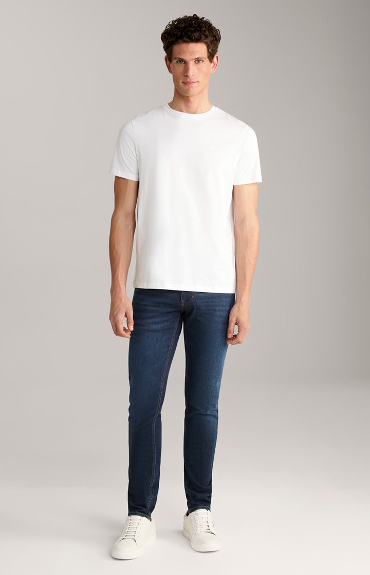 JOOP! Weißes Cosmo T-Shirt Klassische Passform Rundhalsausschnitt Baumwolle