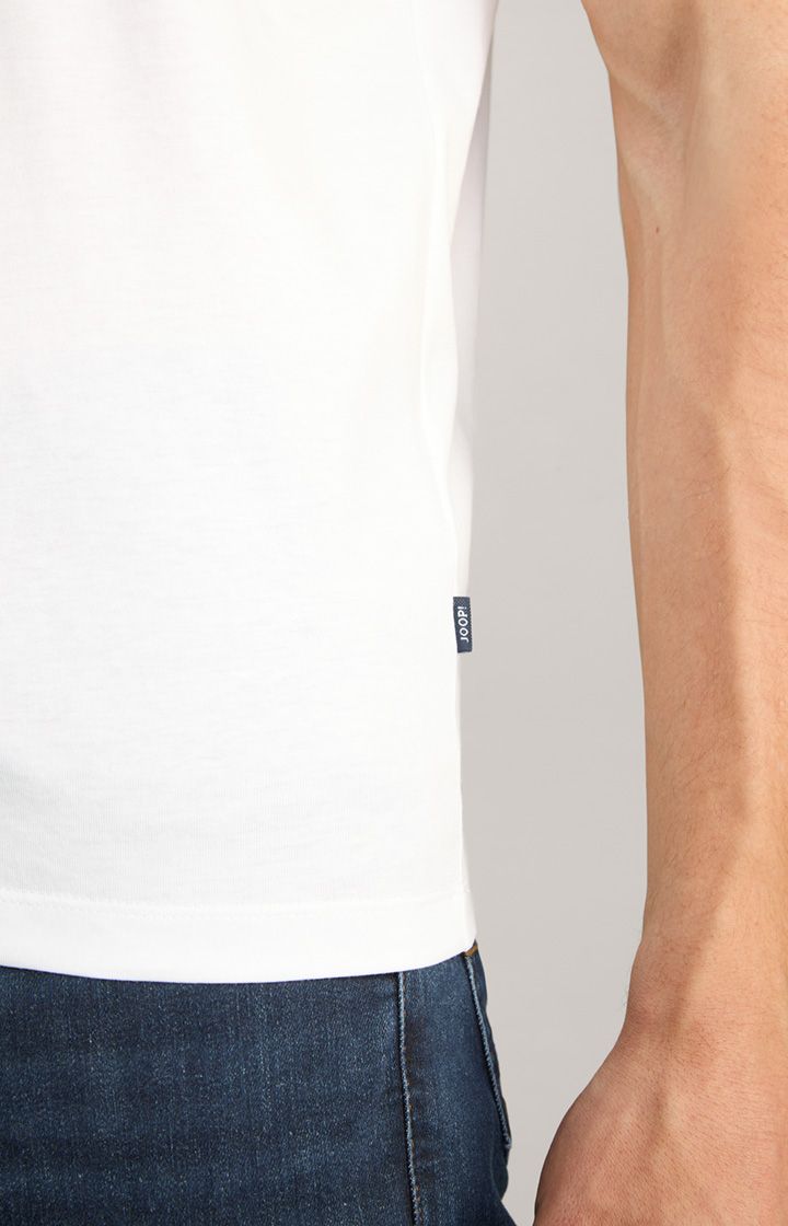 JOOP! Weißes Cosmo T-Shirt Klassische Passform Rundhalsausschnitt Baumwolle
