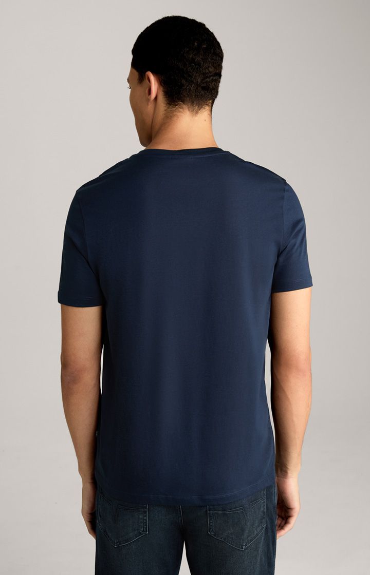 Joop! Cosmo Dunkelblaues T-Shirt Basic Solide Logo Baumwolle