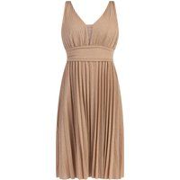 Elegantes Plissee-Glitzer-Midikleid